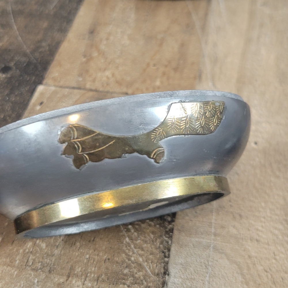 Vintage Pewter Brass Duck Figurine Trinket Box Orante Decor Set of 2 Hong Kong - Picture 10 of 11